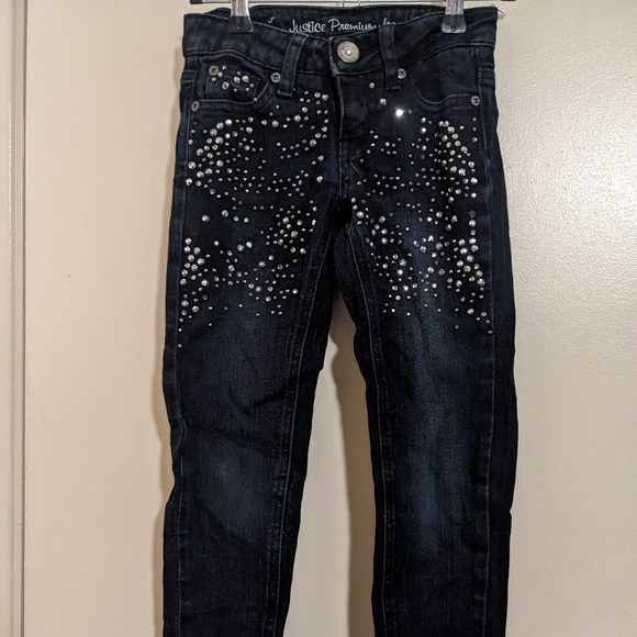 Jean Justice Super Skinny Denim Taille 10 - Neuf Avec Étiquettes - Bleu à Fleurs